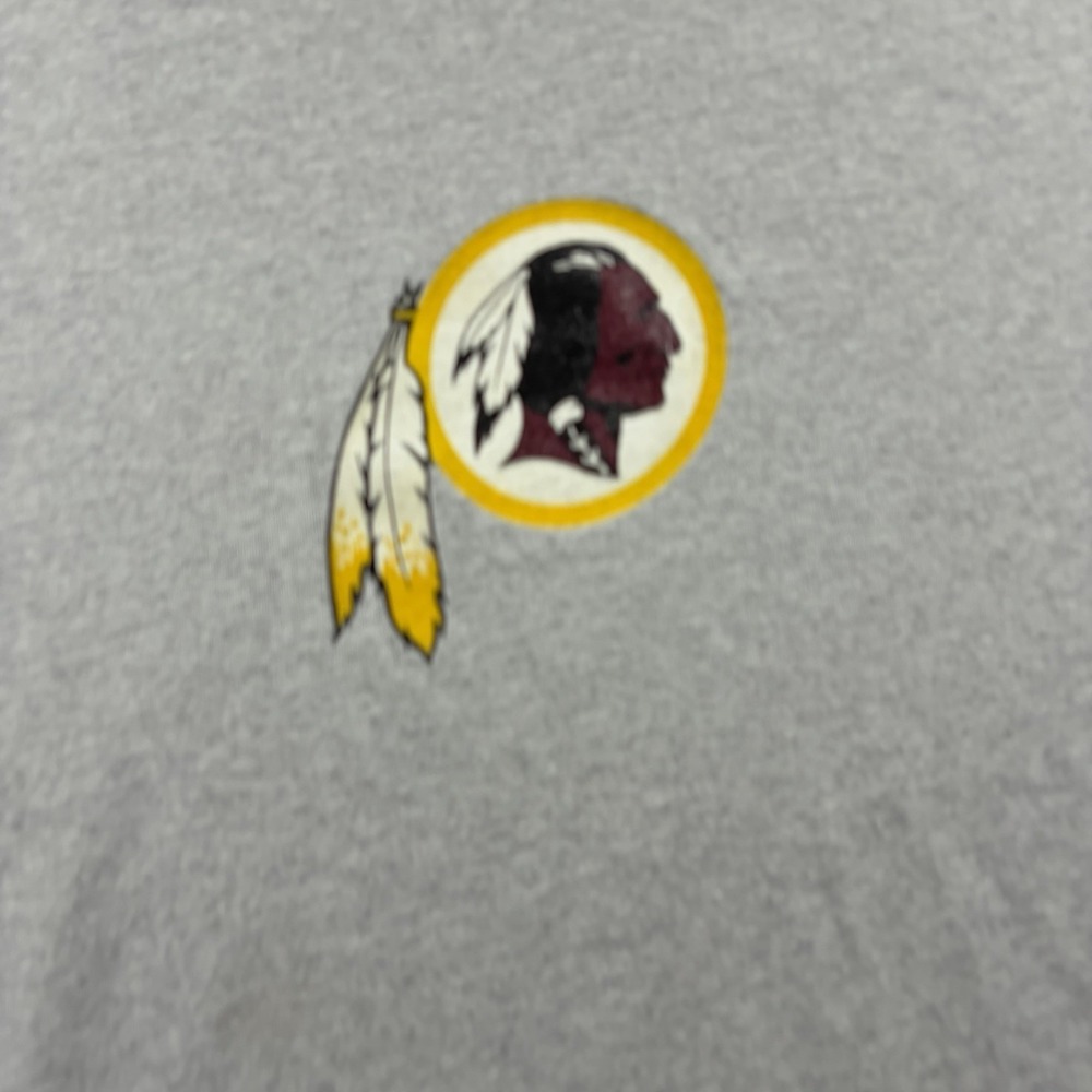 VINTAGE Washington Red Skins Shirt Mens 2XL Gray NFL Apparel Minimalist - Picture 2 of 8